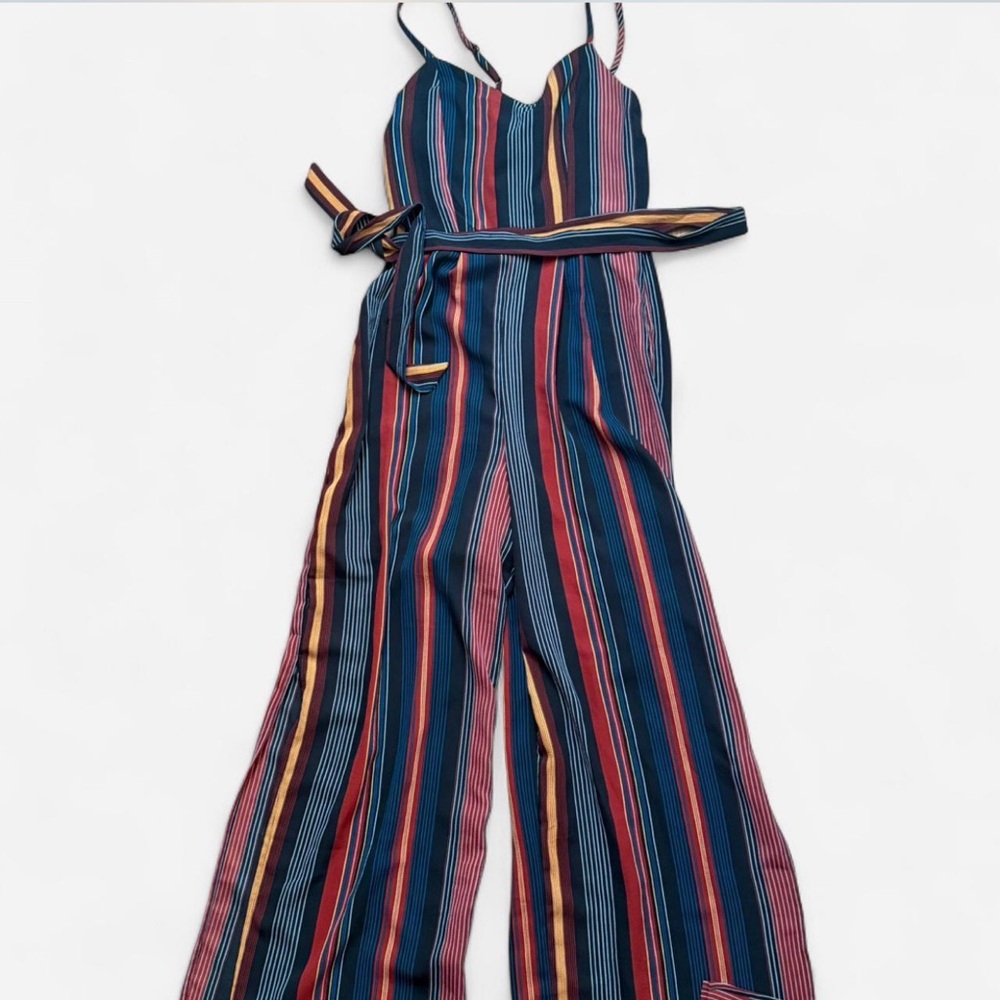 Monteau Vibrant Striped Jumpsuit
